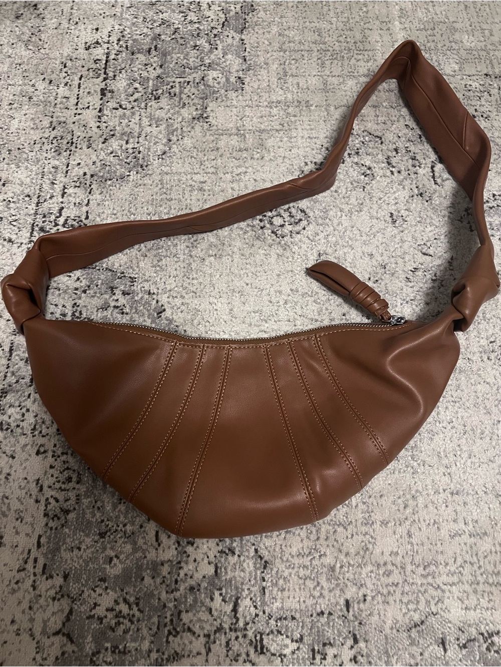 Chestnut Brown Women's Crescent Shoulder Bag